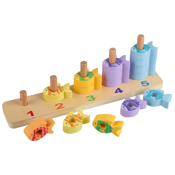 Ξύλινο Παιχνίδι Στοίβαξης (Σετ 15τμχ) Orange Tree Toys Sea Life  60-12974