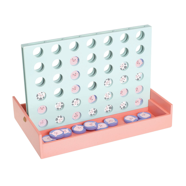 Ξύλινο Επιτραπέζιο Παιχνίδι Orange Tree Toys 4 Στην Σειρά  60-26672