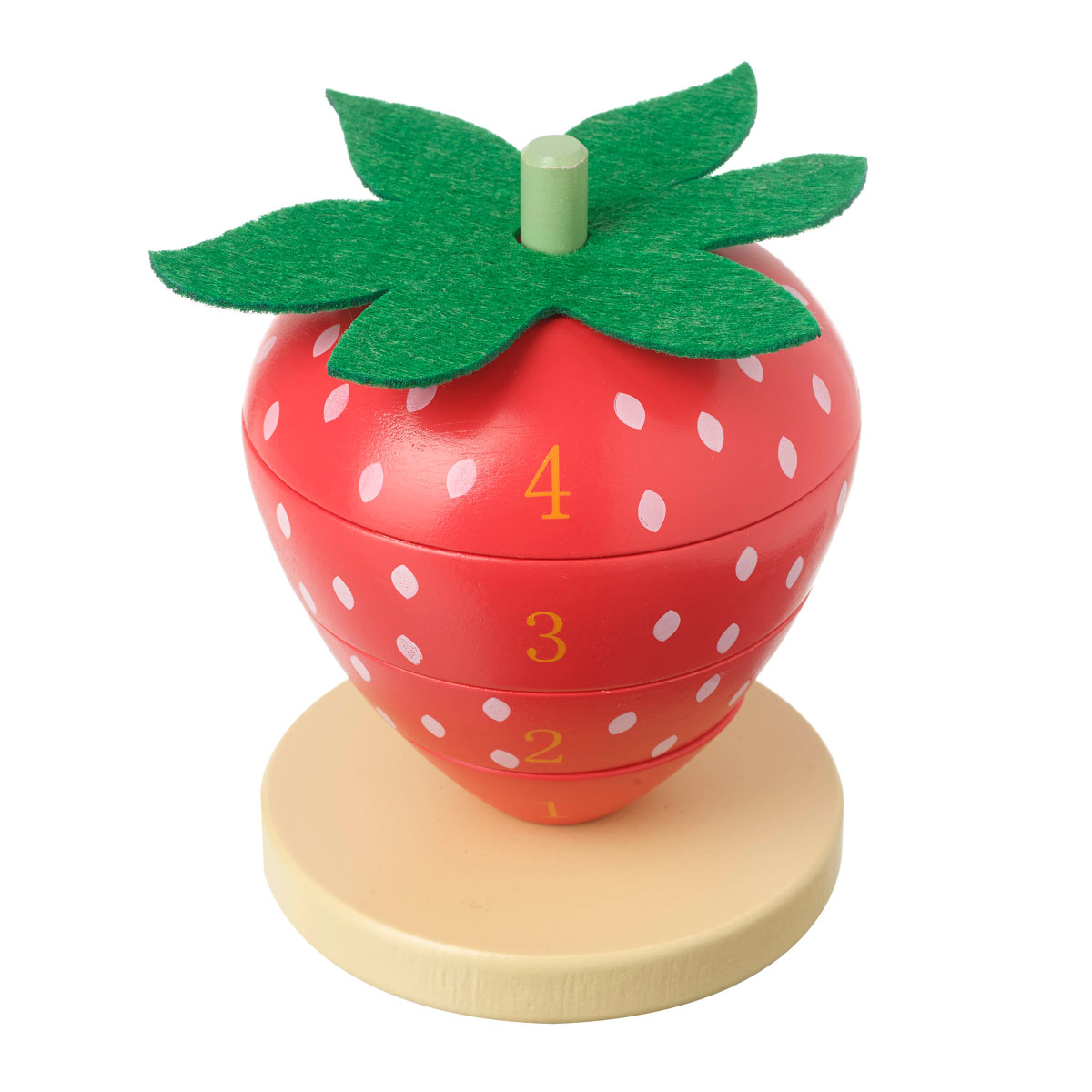 Ξύλινο Παιχνίδι Στοίβαξης (Σετ 5Τμχ) Orange Tree Toys Strawberry 60-12145 Home Παιχνίδια Ξύλινα Spitishop