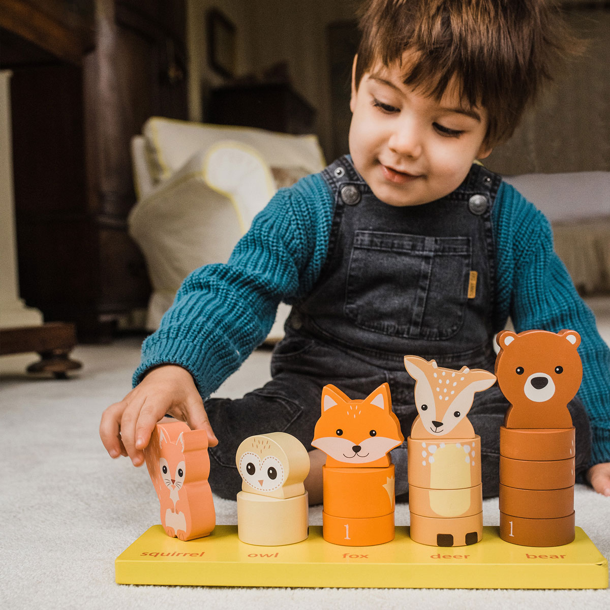 Orange Tree Toys Ξύλινο Κύβοι Στοίβαξης (Σετ 15τμχ) Orange Tree Toys Woodland 60-12081