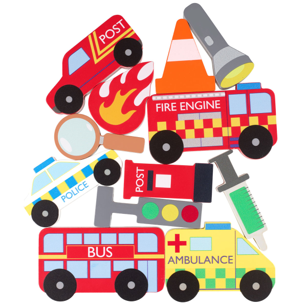 Ξύλινο Παιχνίδι Στοίβαξης (Σετ 12τμχ) Orange Tree Toys Police  60-12378