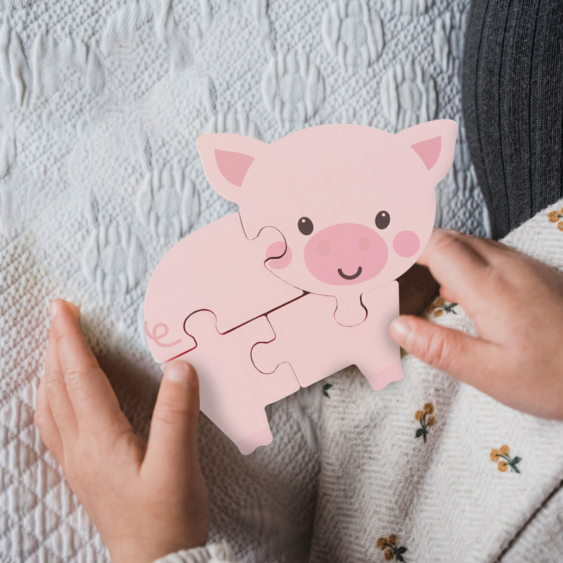 Ξύλινο Παζλ Με 4 Κομμάτια Orange Tree Toys Pig 60-06740