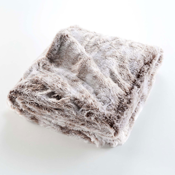 Γούνινο Διακοσμητικό Ριχτάρι Καναπέ Διθέσιου (180x220) L-C Antartic Choco 1606543