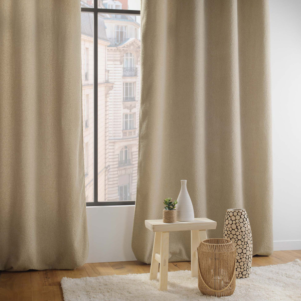 Κουρτίνα (140x240) Με Τρουκς L-C Wooly Beige 1612082