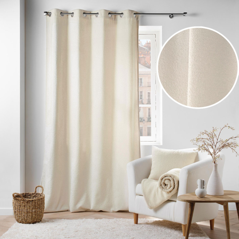 Κουρτίνα (140x240) Με Τρουκς L-C Wooly Naturel 1612083