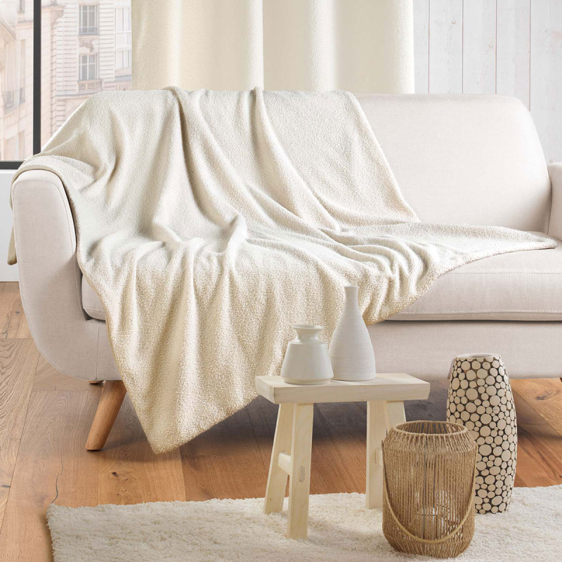 Κουβέρτα Καναπέ Fleece (125x150) L-C Wooly Naturel 1612091