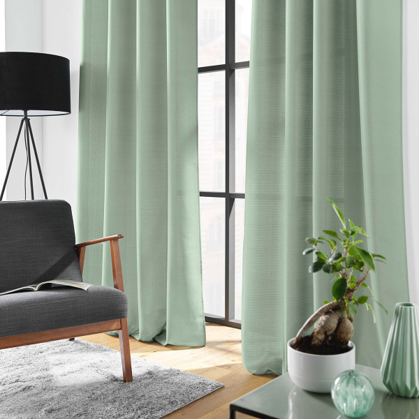 Κουρτίνα (140x260) Με Τρουκς L-C Soline Sage 1612677