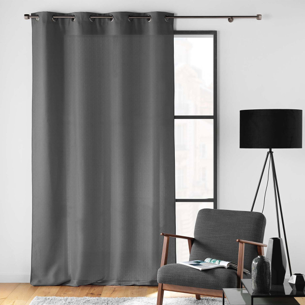 Κουρτίνα (140x260) Με Τρουκς L-C Soline Concrete Grey 1612678