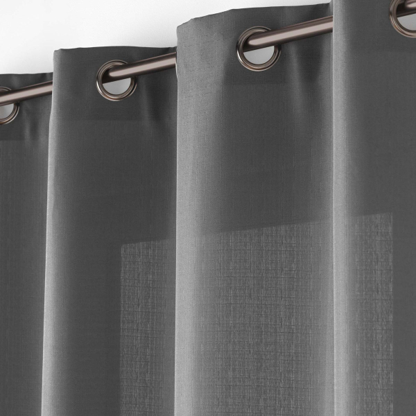 Κουρτίνα (140x260) Με Τρουκς L-C Soline Concrete Grey 1612678