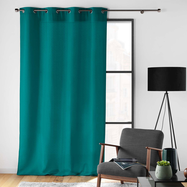 Κουρτίνα (140x260) Με Τρουκς L-C Soline Blue Peacock 1612681