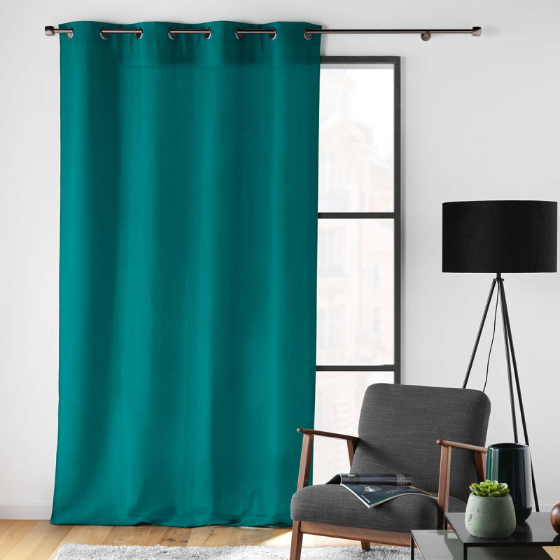 Κουρτίνα (140x260) Με Τρουκς L-C Soline Blue Peacock 1612681