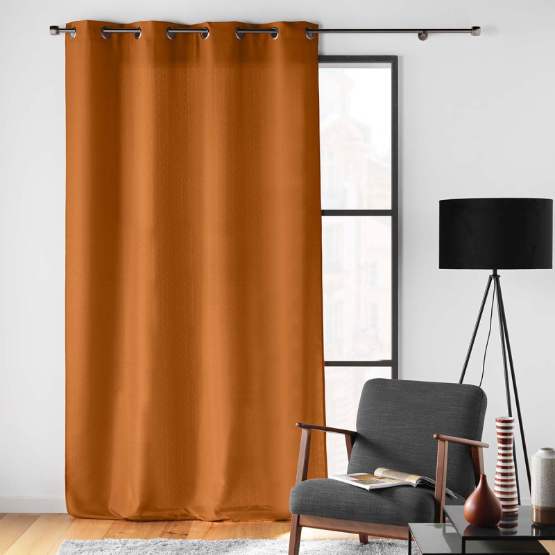 Κουρτίνα (140x260) Με Τρουκς L-C Soline Camel Brown 1612682