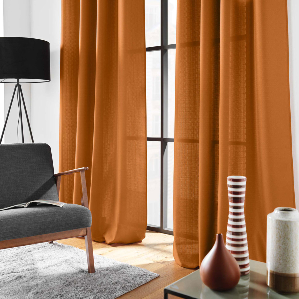 Κουρτίνα (140x260) Με Τρουκς L-C Soline Camel Brown 1612682