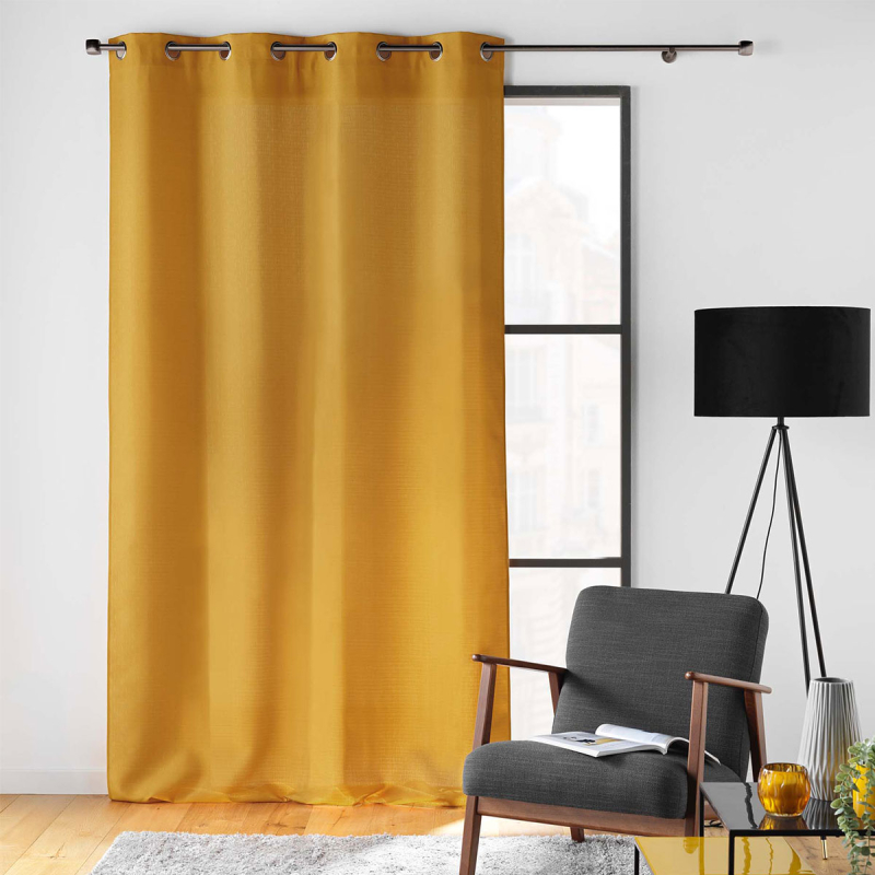 Κουρτίνα (140x260) Με Τρουκς L-C Soline Ochre 1612684
