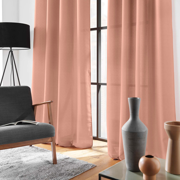 Κουρτίνα (140x260) Με Τρουκς L-C Soline Blush 1612687