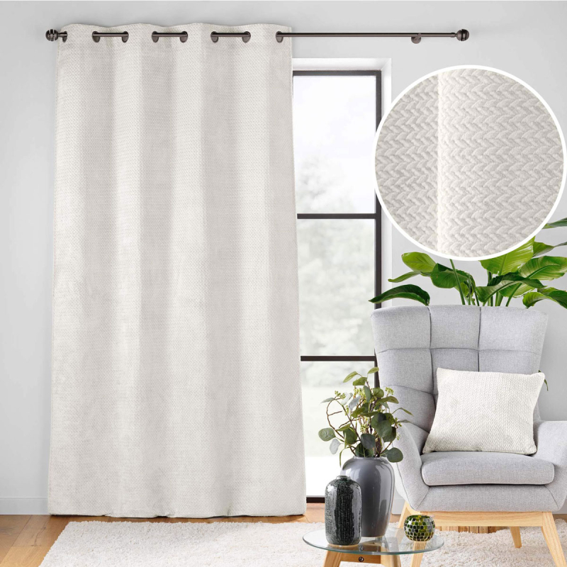 Κουρτίνα (140x240) Με Τρουκς L-C Flanela Naturel 1612753