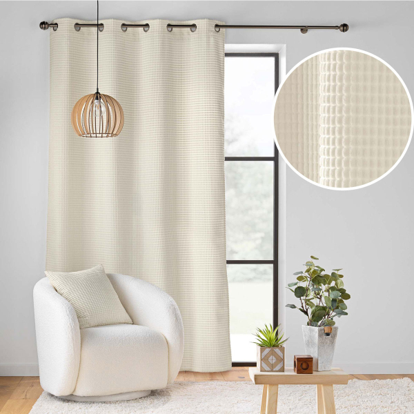 Κουρτίνα Βελουτέ (140x260) Με Τρουκς L-C Swing Naturel 1612769