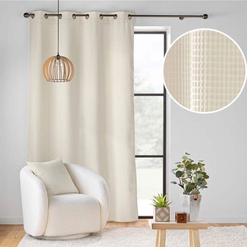 Κουρτίνα Βελουτέ (140x260) Με Τρουκς L-C Swing Naturel 1612769