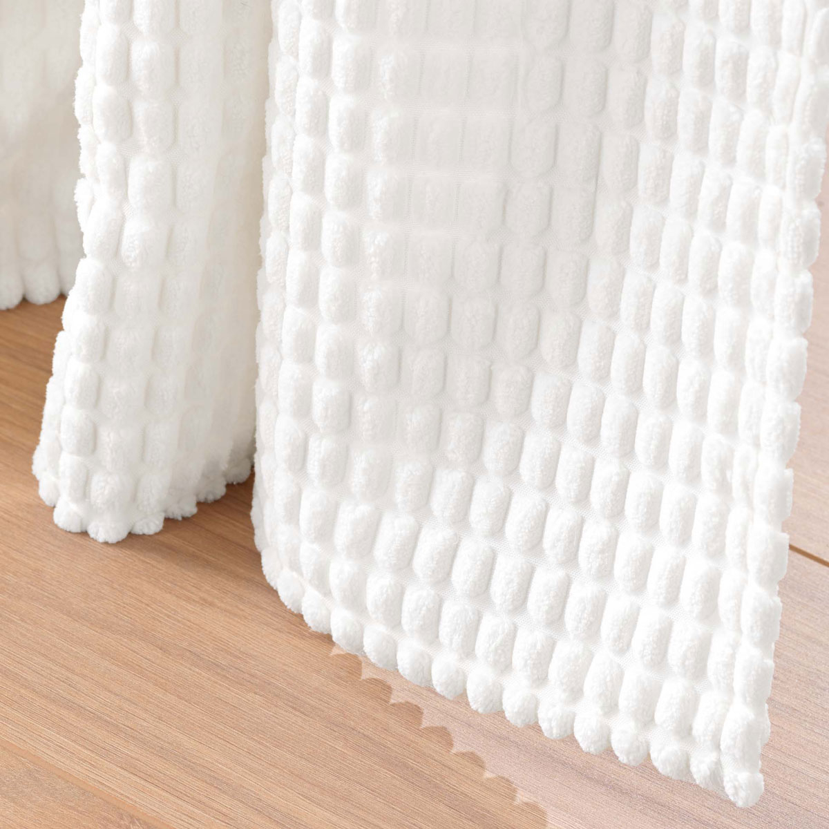 Κουρτίνα Βελουτέ (140X260) με Τρουκς L-C Swing Blanc 1612770 Home Κουρτίνες Σαλονιού Spitishop