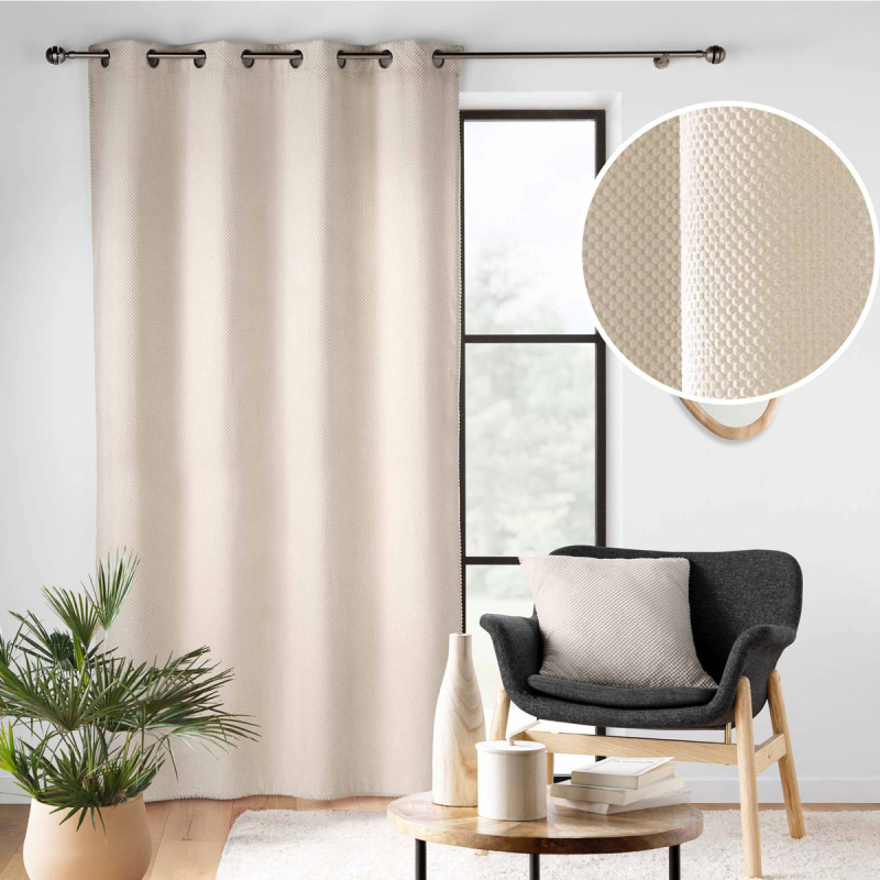 Κουρτίνα Βελουτέ (140x260) Με Τρουκς L-C Java Naturel 1612773