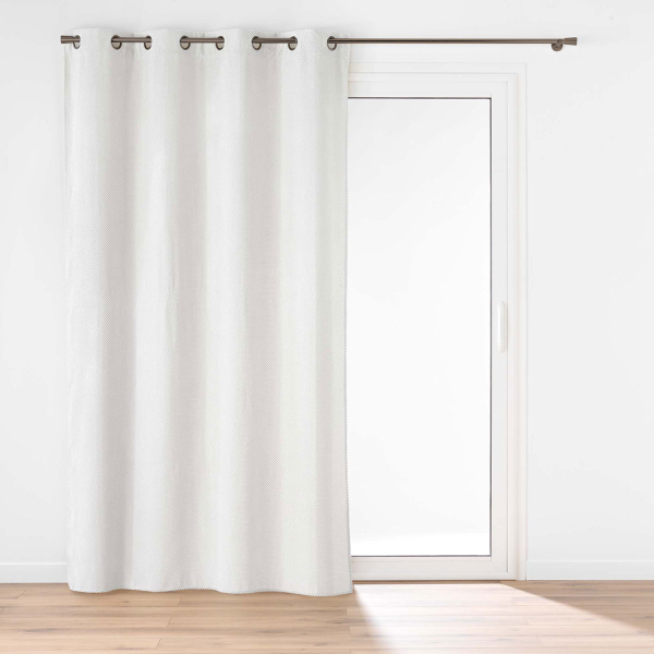 Κουρτίνα Βελουτέ (140x260) Με Τρουκς L-C Java Blanc 1612774