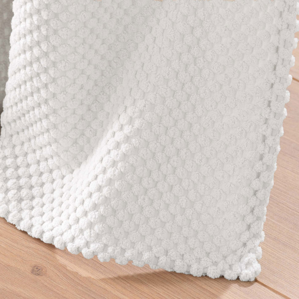 Κουρτίνα Βελουτέ (140x260) Με Τρουκς L-C Java Blanc 1612774