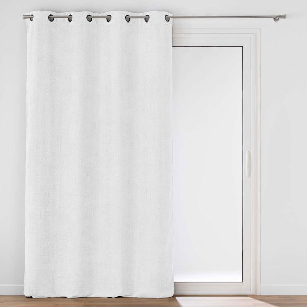 Κουρτίνα Βελουτέ (140x260) Με Τρουκς L-C Leo Blanc 1612781