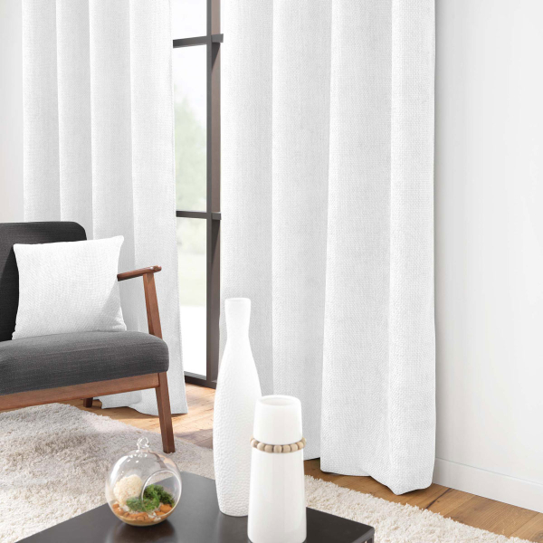 Κουρτίνα Βελουτέ (140x260) Με Τρουκς L-C Leo Blanc 1612781