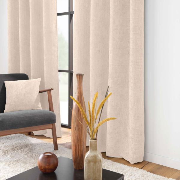 Κουρτίνα Βελουτέ (140x260) Με Τρουκς L-C Leo Naturel 1612782