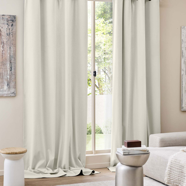 Θερμομονωτική Κουρτίνα Βελουτέ (140x260) Με Τρουκς L-C Madison Naturel 1612798