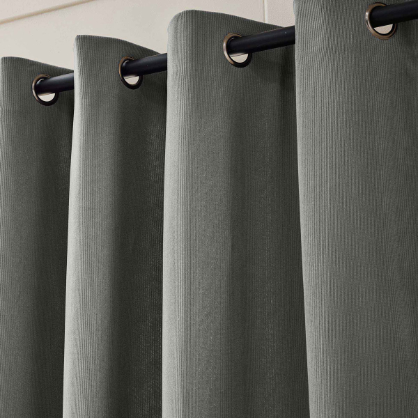 Θερμομονωτική Κουρτίνα Βελουτέ (140x260) Με Τρουκς L-C Madison Anthracite 1612800