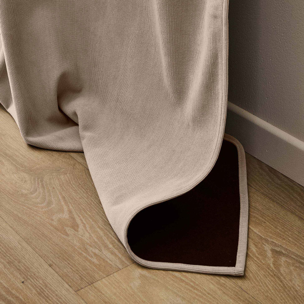 Θερμομονωτική Κουρτίνα Βελουτέ (140x260) Με Τρουκς L-C Madison Noisette 1612801