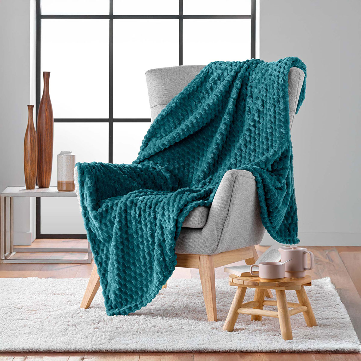 Κουβέρτα Καναπέ Fleece (125x150) L-C Mini Frosty Blue 1612813 φωτογραφία