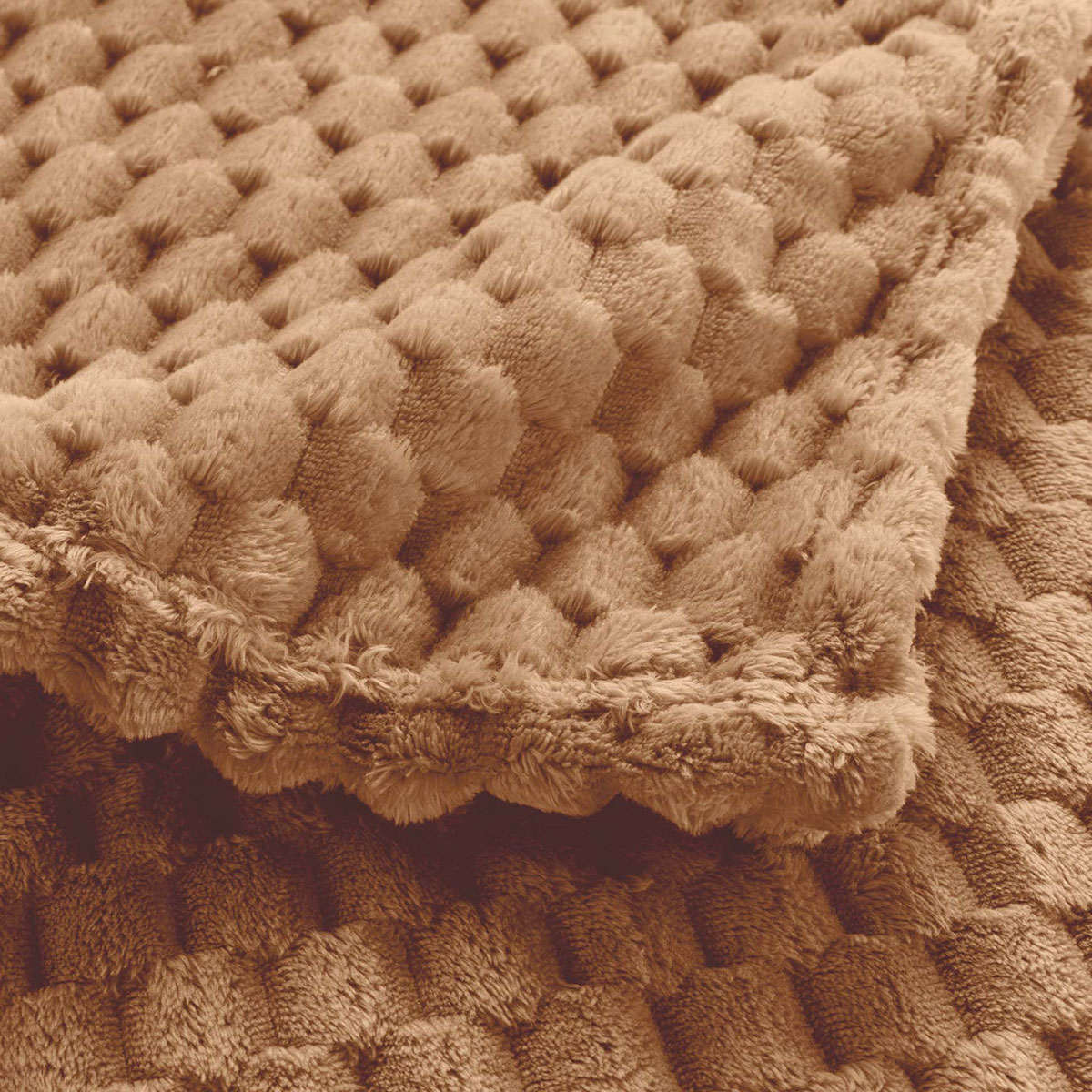 Κουβέρτα Καναπέ Fleece (125X150) L-C Mini Frosty Camel 1612816 Home Λευκά Είδη Σαλονιού Κουβέρτες Spitishop
