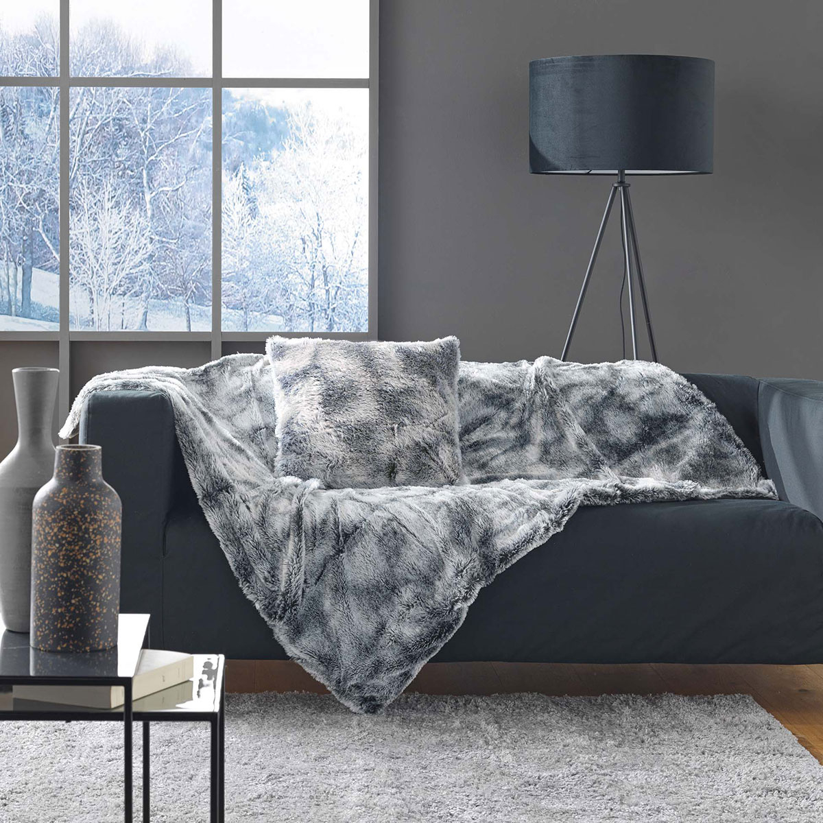 Διακοσμητικό Μαξιλάρι Γούνινο (45X45) L-C Antartic Gris 1612824 Home Λευκά Είδη Σαλονιού Μαξιλάρια Διακοσμητικά Spitishop