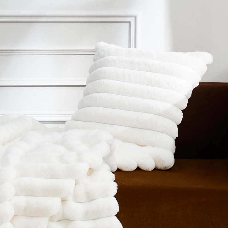 Διακοσμητικό Μαξιλάρι Γούνινο 2 Όψεων (45x45) L-C Boudoir Naturel 1612836