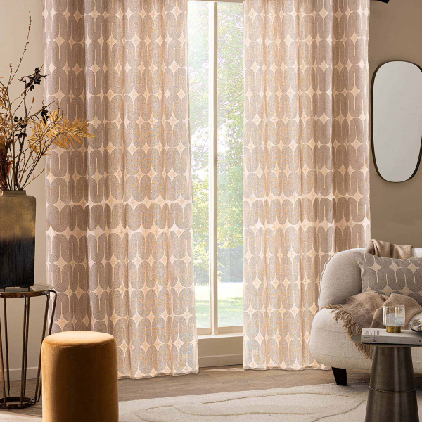 Κουρτίνα (140x240) Με Τρουκς L-C Ondine Noir 1612873