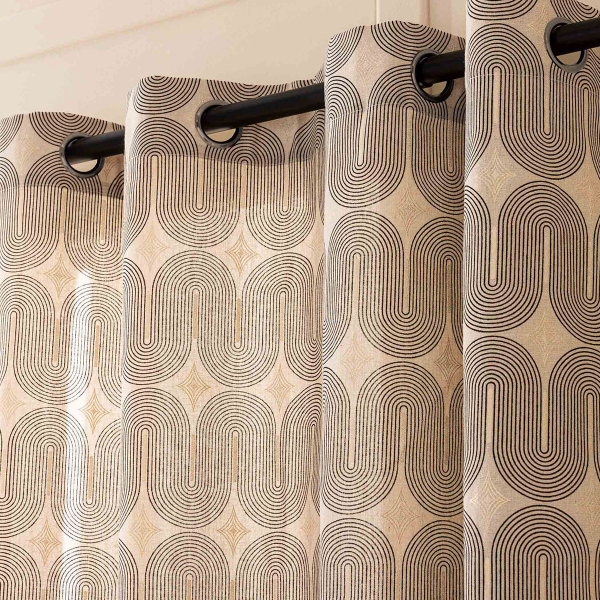 Κουρτίνα (140x240) Με Τρουκς L-C Ondine Noir 1612873