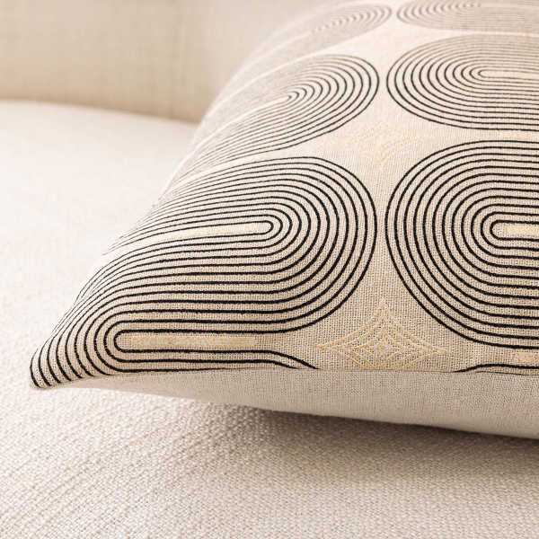 Διακοσμητικό Μαξιλάρι (40x60) L-C Ondine Noir 1612877