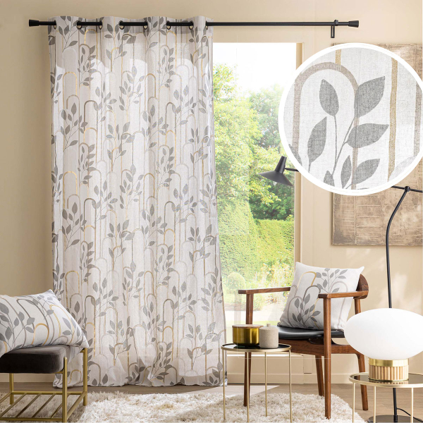 Κουρτίνα (140x280) Με Τρουκς L-C Roseris 1612890