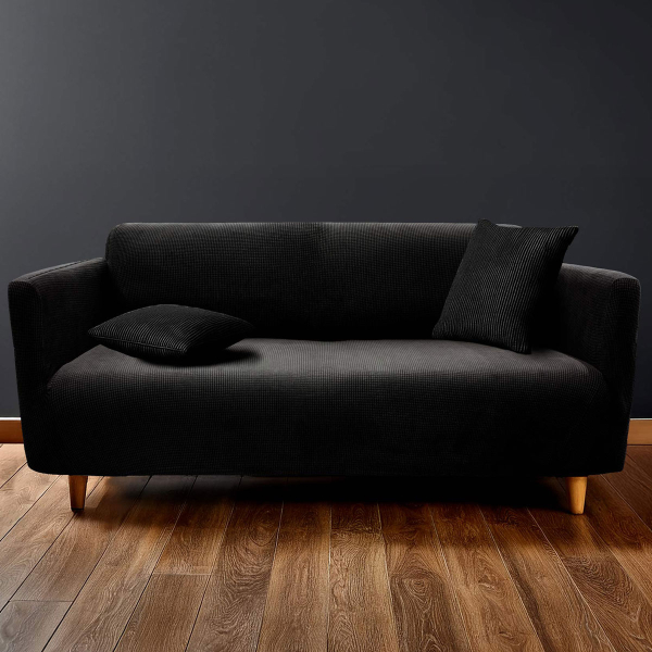 Ελαστικό Κάλυμμα Καναπέ (225-245x86-105) L-C Sacha Noir 1612928