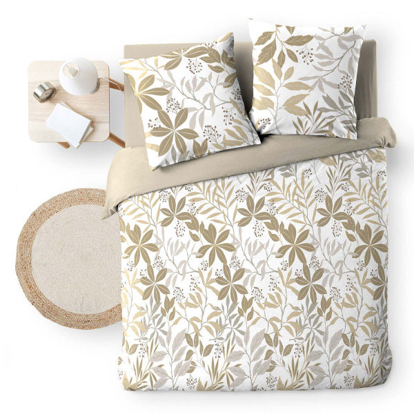 Παπλωματοθήκη Υπέρδιπλη (240x220) 2 Όψεων + Διακοσμητικές Μαξιλαροθήκες L-C Voltine Miel 1645136