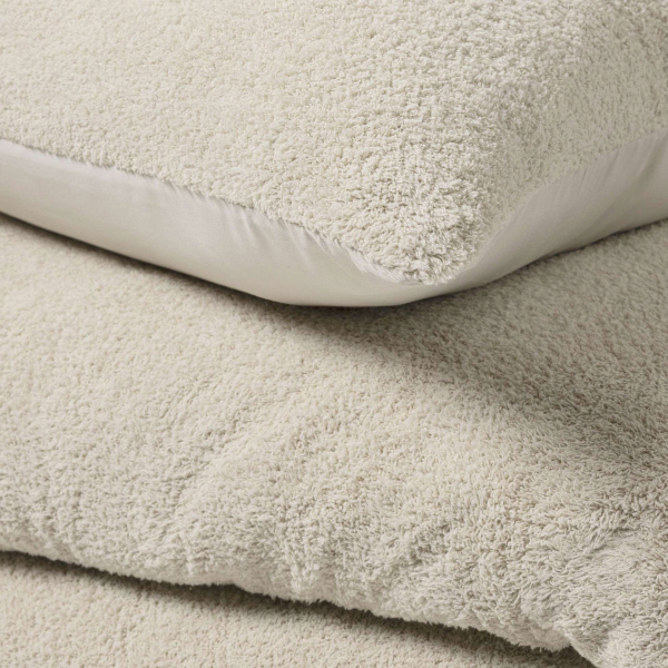 Παπλωματοθήκη Fleece Υπέρδιπλη (220x240) + Διακοσμητικές Μαξιλαροθήκες L-C Helena Naturel 1645201