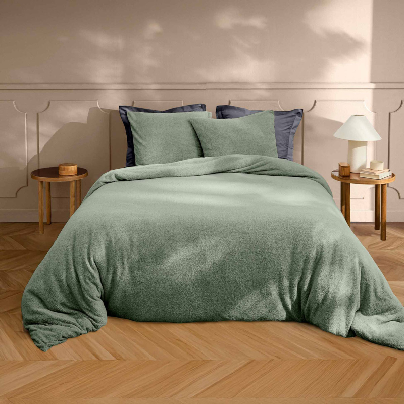 Παπλωματοθήκη Fleece Υπέρδιπλη (220x240) + Διακοσμητικές Μαξιλαροθήκες L-C Helena Cedre 1645202