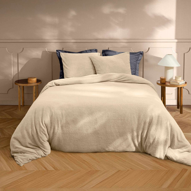 Παπλωματοθήκη Fleece Υπέρδιπλη (220x240) + Διακοσμητικές Μαξιλαροθήκες L-C Helena Sable 1645203