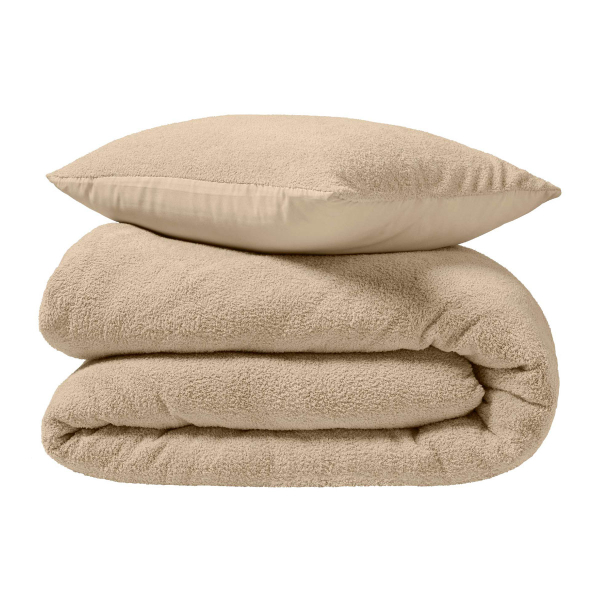 Παπλωματοθήκη Fleece Υπέρδιπλη (220x240) + Διακοσμητικές Μαξιλαροθήκες L-C Helena Sable 1645203