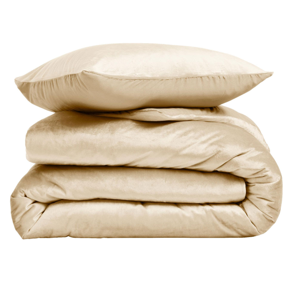 Παπλωματοθήκη Βελουτέ Υπέρδιπλη (220x240) + Διακοσμητικές Μαξιλαροθήκες L-C Velina Sable 1645205