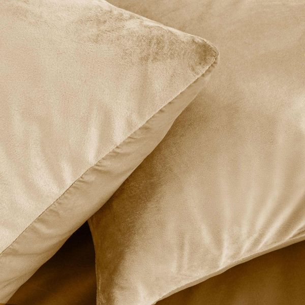 Παπλωματοθήκη Βελουτέ Υπέρδιπλη (220x240) + Διακοσμητικές Μαξιλαροθήκες L-C Velina Sable 1645205