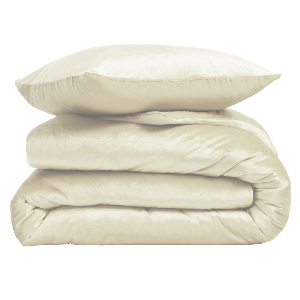 Παπλωματοθήκη Βελουτέ Υπέρδιπλη (220x240) + Διακοσμητικές Μαξιλαροθήκες L-C Velina Naturel 1645206