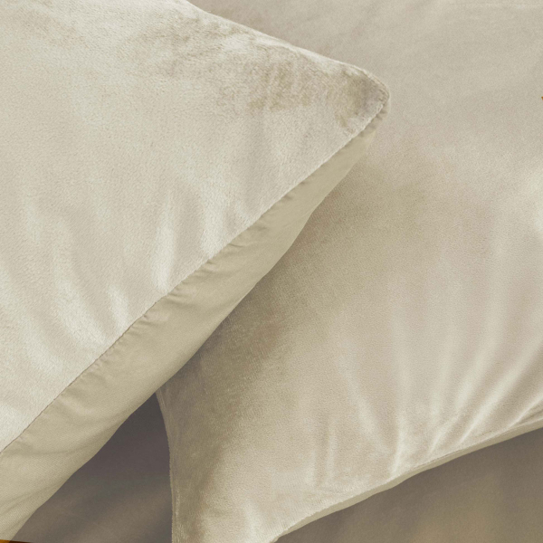 Παπλωματοθήκη Βελουτέ Υπέρδιπλη (220x240) + Διακοσμητικές Μαξιλαροθήκες L-C Velina Naturel 1645206